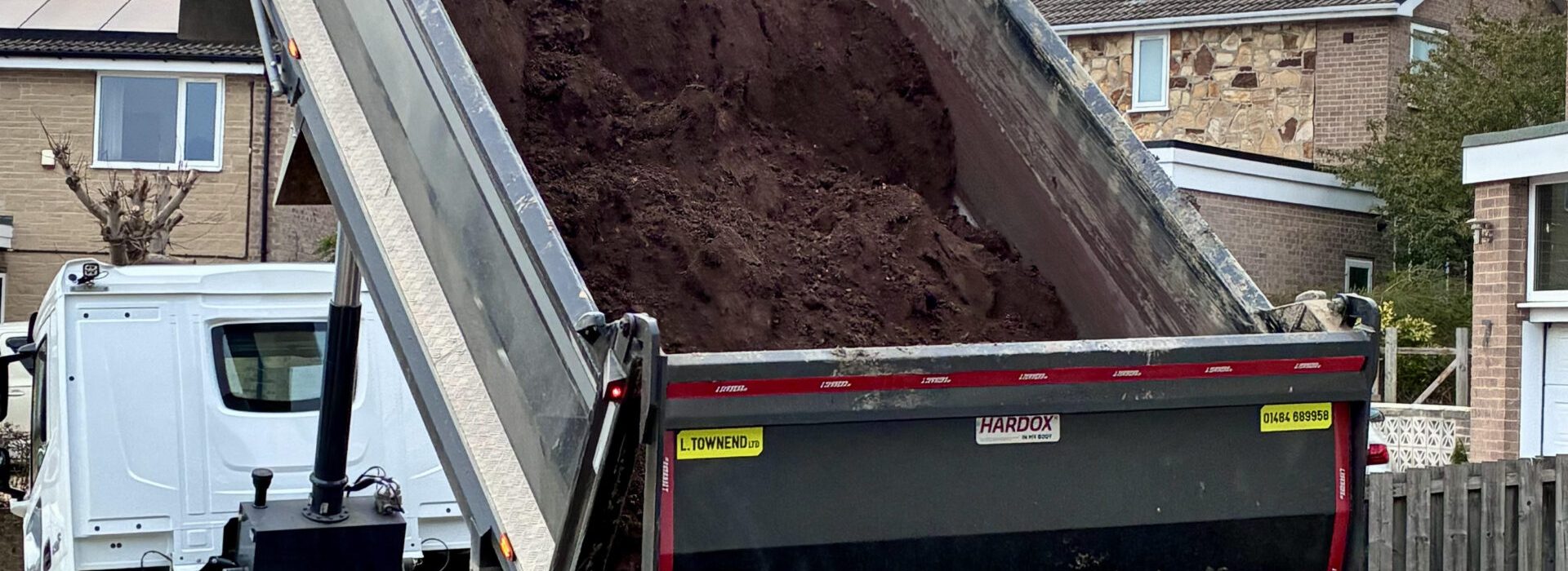 20 ton top soil delivery in Sheffield on one of our tippers